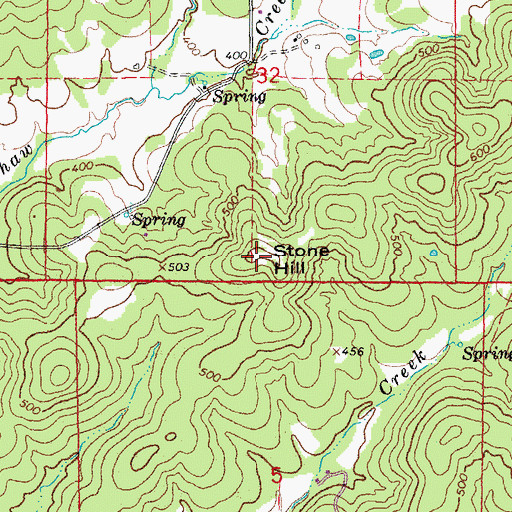 Topographic Map of Stone Hill, AR