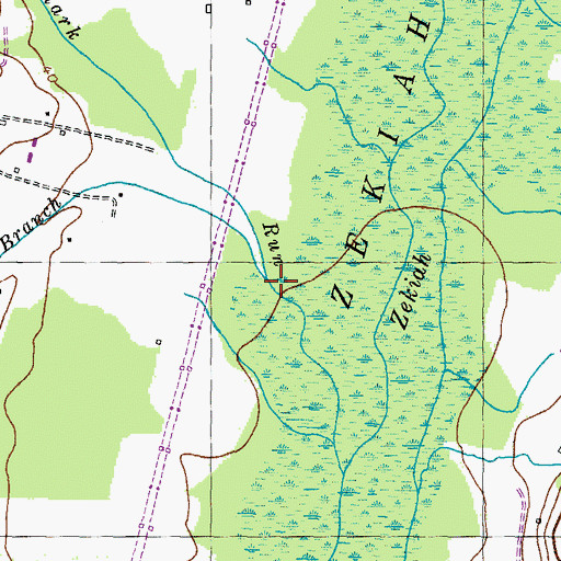 Topographic Map of Ross Branch, MD