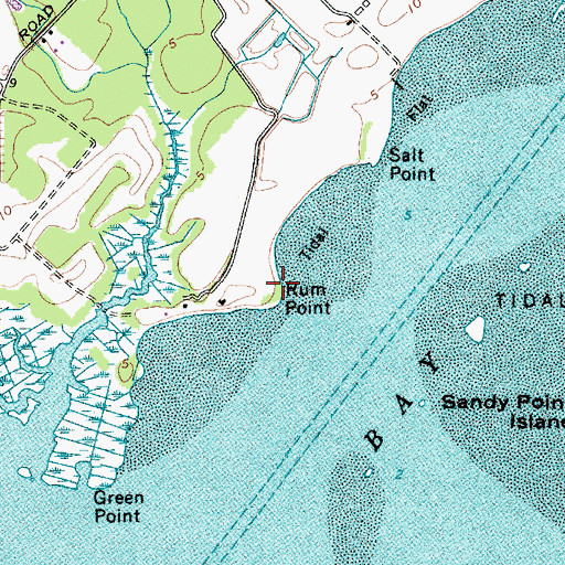 Topographic Map of Rum Point, MD