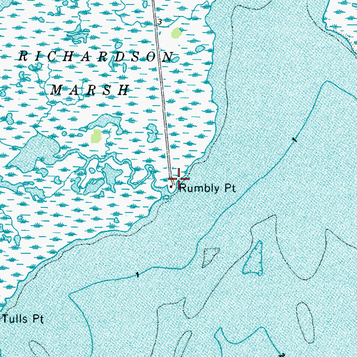 Topographic Map of Rumbly Point, MD