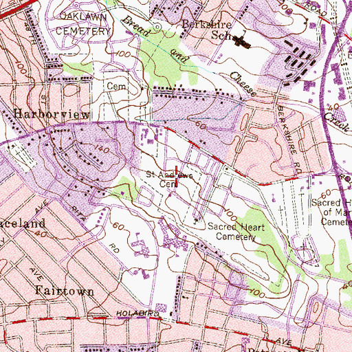 Topographic Map of Saint Andrews Orthodox Church Cemetery, MD