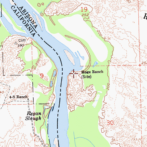 Topographic Map of Hoge Ranch, AZ