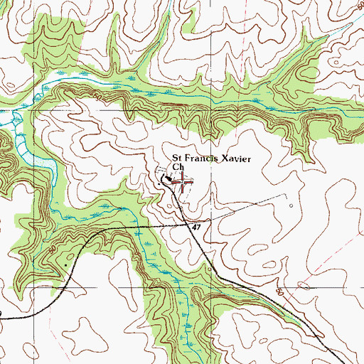 Topographic Map of Saint Francis Xavier Church, MD