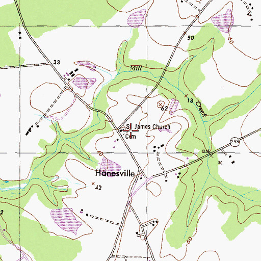 Topographic Map of Saint James Church, MD