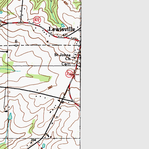 Topographic Map of Saint Johns Church, MD