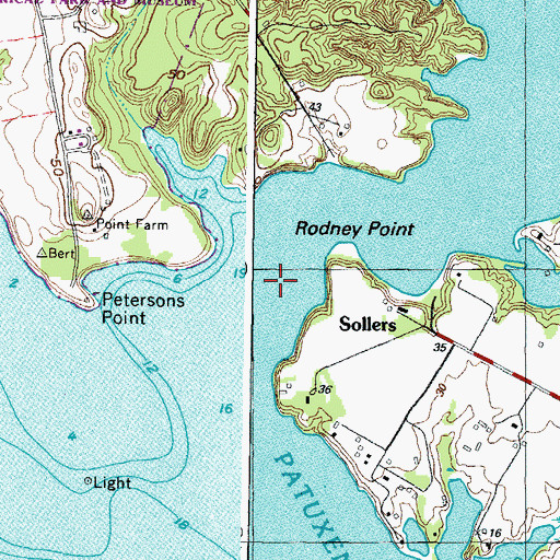 Topographic Map of Saint Leonard Creek, MD