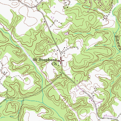 Topographic Map of Saint Stephens Episcopal Church, MD