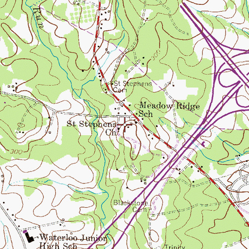 Topographic Map of Saint Stephens Methodist Church, MD