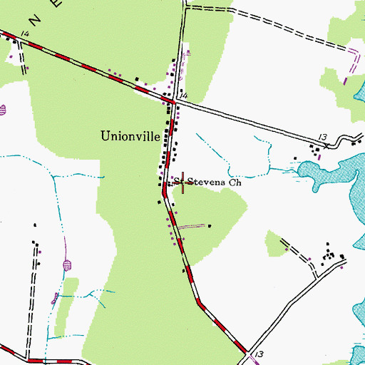 Topographic Map of Saint Stevens Church, MD