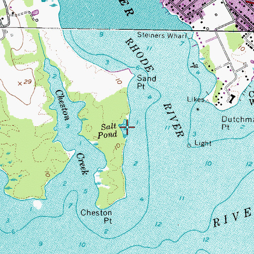 Topographic Map of Salt Pond, MD
