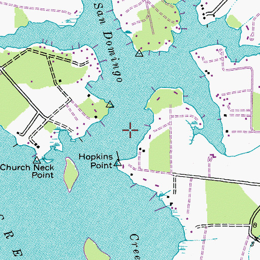 Topographic Map of San Domingo Creek, MD