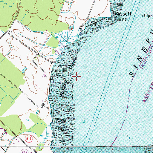 Topographic Map of Sandy Cove, MD