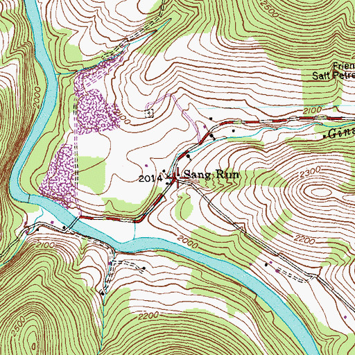Topographic Map of Sang Run, MD