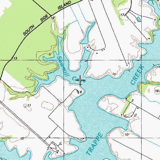 Topographic Map of Sawmill Cove, MD