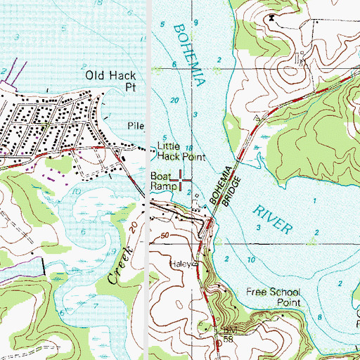 Topographic Map of Scotchman Creek, MD