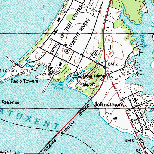 Topographic Map of Second Cove, MD