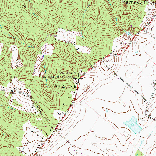 Topographic Map of Sellman Recreation Center, MD