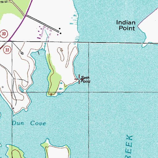 Topographic Map of Seth Point, MD