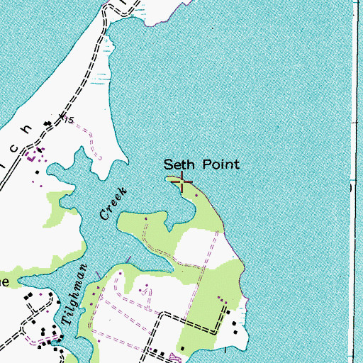 Topographic Map of Seth Point, MD