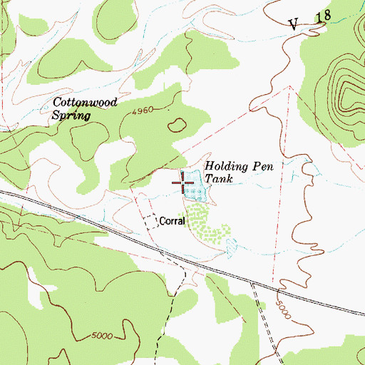 Topographic Map of Holding Pen Tank, AZ
