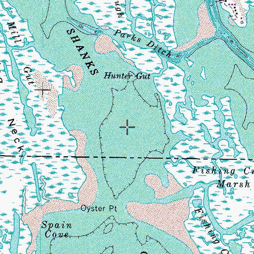 Topographic Map of Shanks Creek, MD
