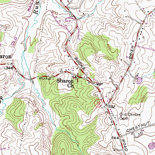 Topographic Map of Sharon Church, MD