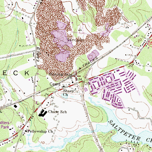 Topographic Map of Sharp United Methodist Church, MD