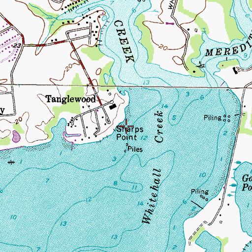 Topographic Map of Sharps Point, MD