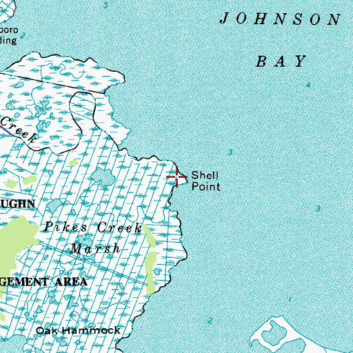 Topographic Map of Shell Point, MD