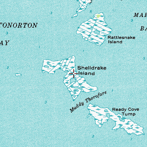 Topographic Map of Shelldrake Island, MD