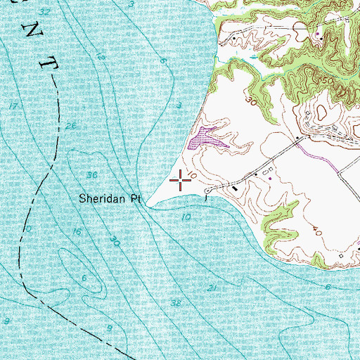 Topographic Map of Sheridan Point, MD