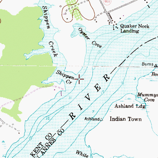 Topographic Map of Shippen Creek, MD