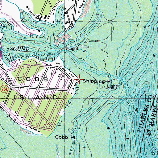 Topographic Map of Shipping Point, MD