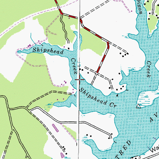 Topographic Map of Shipshead Creek, MD