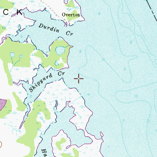 Topographic Map of Shipyard Creek, MD