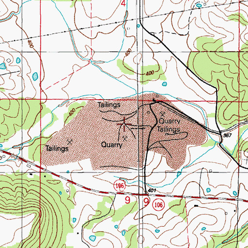Topographic Map of The Quarry, AR