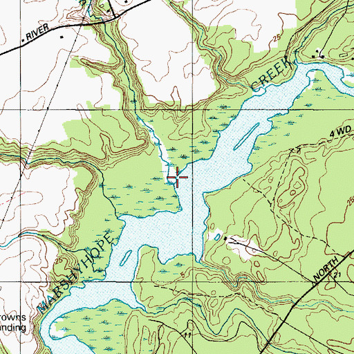 Topographic Map of Skinners Run, MD