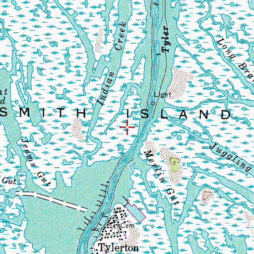 Topographic Map of Smith Island, MD