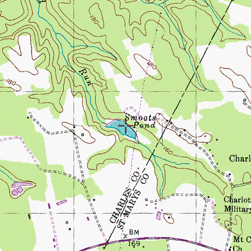 Topographic Map of Smoots Pond, MD