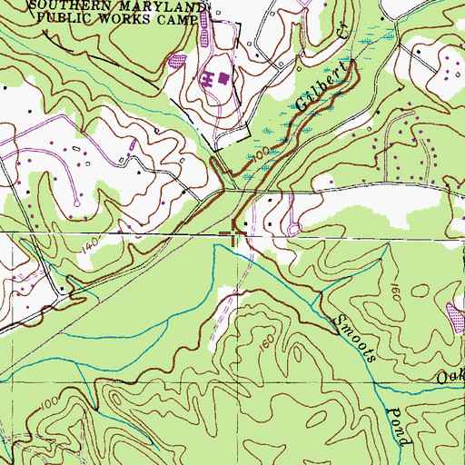 Topographic Map of Smoots Pond Run, MD
