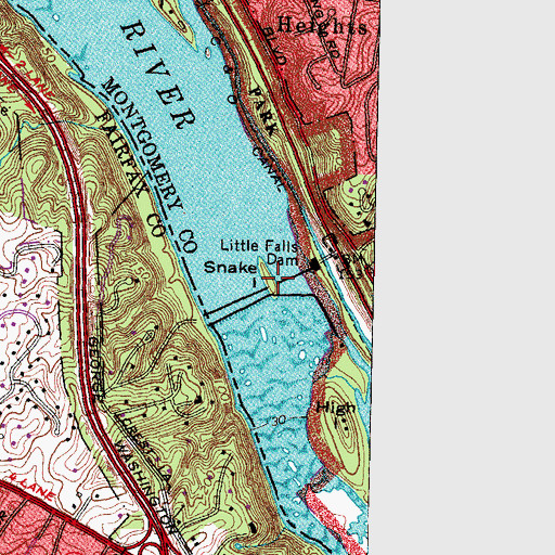 Topographic Map of Snake Island, MD