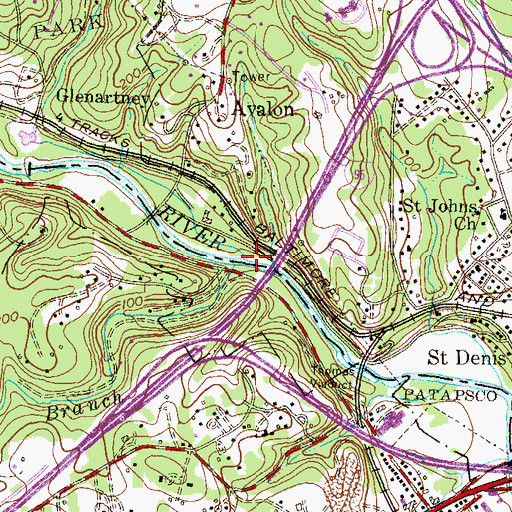 Topographic Map of Soapstone Branch, MD