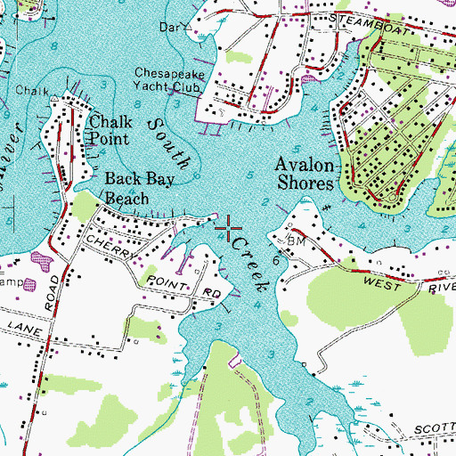 Topographic Map of South Creek, MD