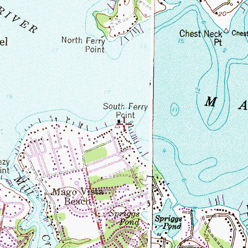 Topographic Map of South Ferry Point, MD