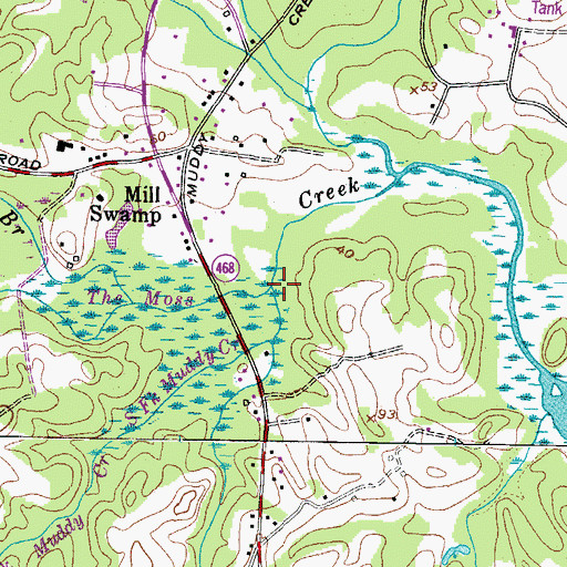 Topographic Map of South Fork Muddy Creek, MD