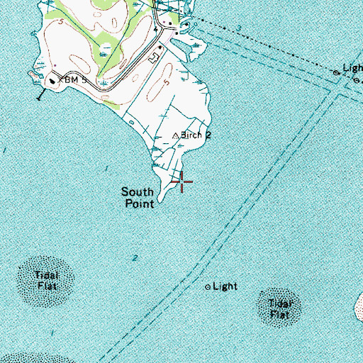 Topographic Map of South Point, MD