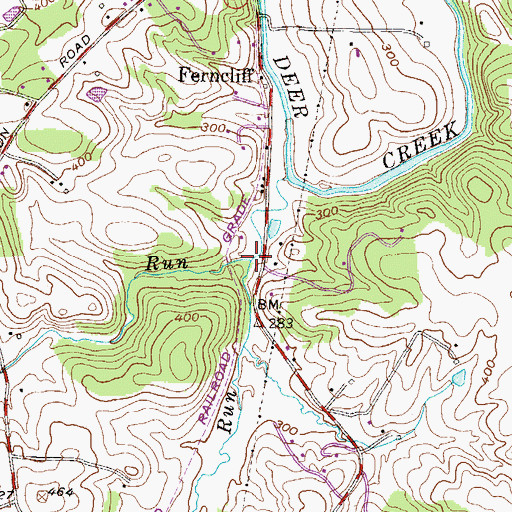Topographic Map of South Stirrup Run, MD