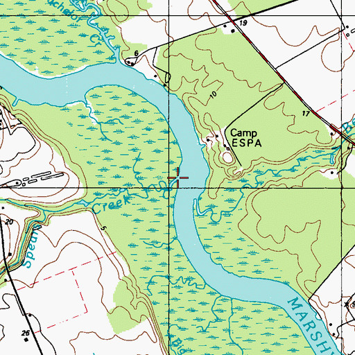 Topographic Map of Spears Creek, MD
