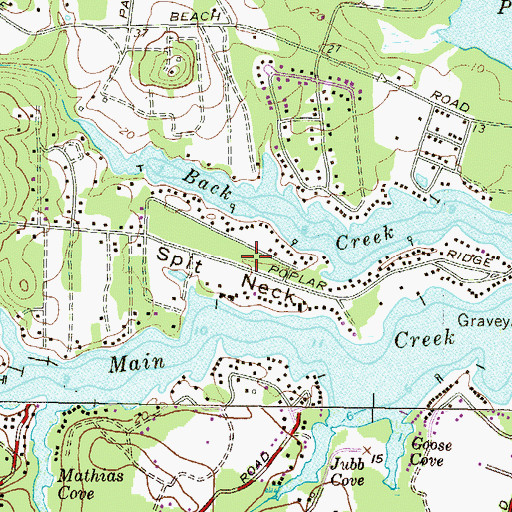 Topographic Map of Spit Neck, MD