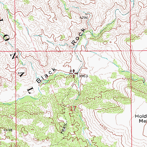 Topographic Map of Holdout Creek, AZ
